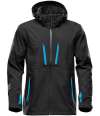 XB-3 Stormtech Patrol Hooded Soft Shell Jacket Black / Electric Blue colour image